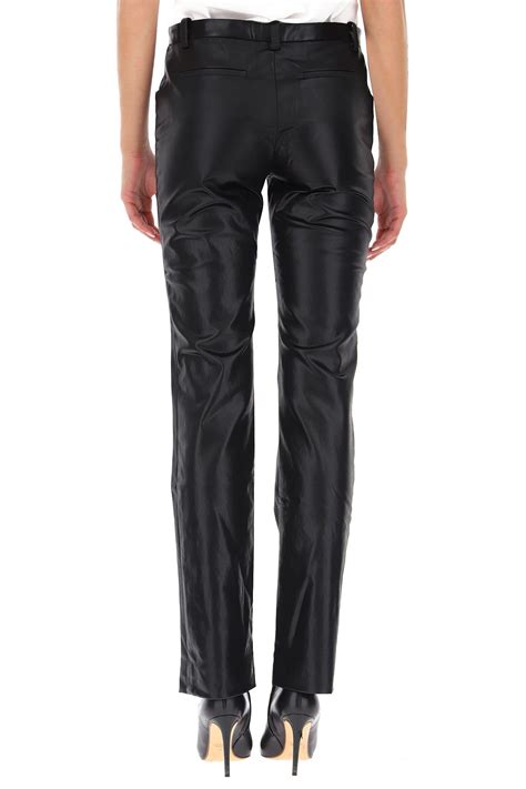 versace fw18 leather trousers|Versace women's jeans.